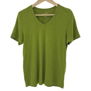 Universal Thread Women Green V Neck Short Sleeve T Shirt Basic Size M Cotton